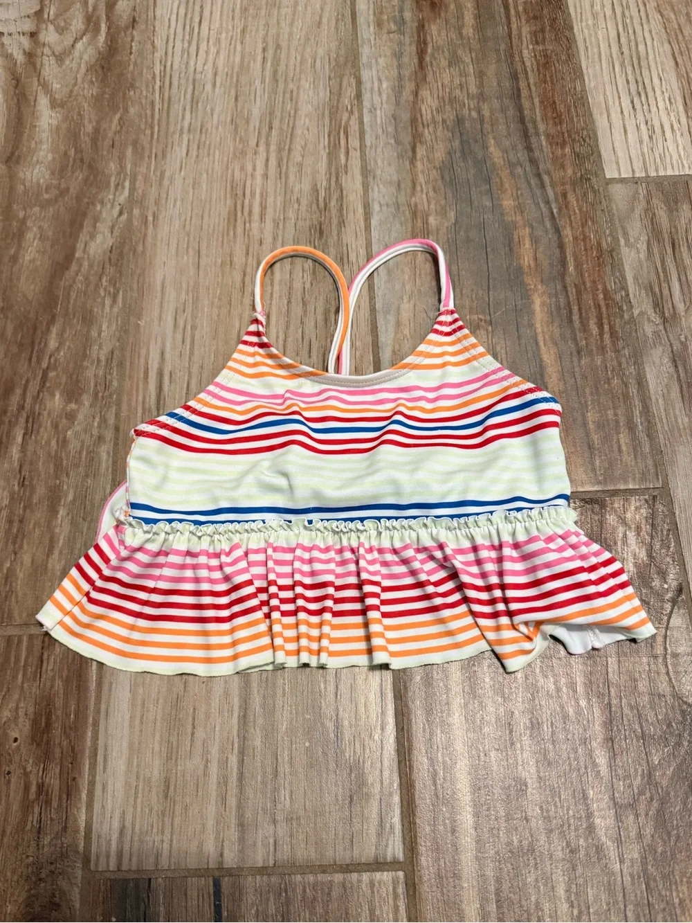 Kortni Jeane Mini Striped Peplum Swim Top
